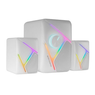 Mars Gaming Ms-H21, Altavoces Gaming Rgb 2.1 Y Subwoofer 35W, Sistema Drivers Invertidos 3D Surround, Altavoces Compactos Con Iluminación Dinámica Rgb, Alimentación Usb Y Conector Jack 3.5Mm, - Imagen 4
