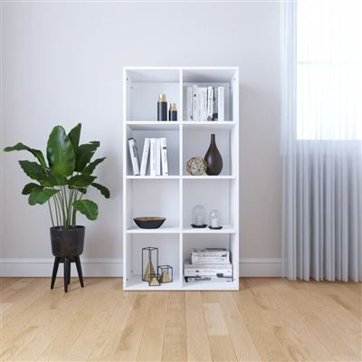 Vidaxl Blanco Estantería De Aglomerado 66X30x130 Cm