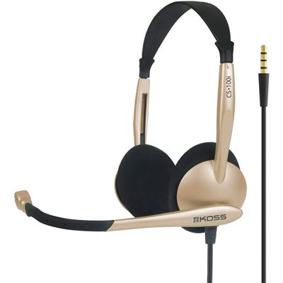 Auriculares Con Cable Y Micrófono Koss Cs100i Beige Cancelación Ruido