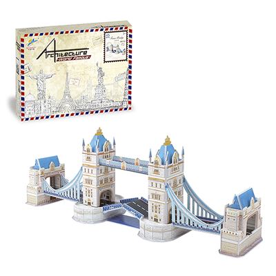 Puzle 3d Dam De Cartón Del Puente De La Torre En Londres 45 Piezas Multicolor