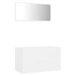 Conjunto de muebles de baño 2 piezas vidaXL aglomerado blanco 18,05 kg