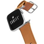 Correa compatible para Apple Watch de cuero Rio Suritt (42mm / 44mm) (Saddle Brown / Silver)