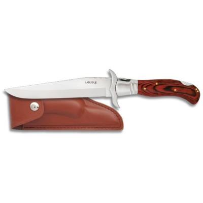 Cuchillo Plegable Laguiole Albainoxidable Mango Mikarta Roja Virola Aluminio Y Hoja Acero Inoxidable De 16 Cm Funda Incluida 10673m
