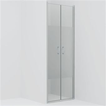 Puertas de ducha vidaXL ESG medio esmerilado 85x185 cm