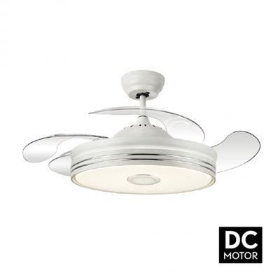Ventilador De Techo Fabrilamp Led Matanuska Regulable Con Control Remoto 72w 3cct 6120lm Ip20 Blanco