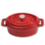 Staub Minis Cocotte ovalada hierro fundido cereza 11 cm cacerola