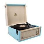 Gpo Bermuda Reproductor vinilos con patas desmontables bluetooth y altavoz incorporado azul tocadiscos retro beige dansette turntable sky