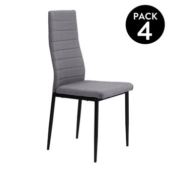 Silla de comedor Adec NIZA TEJIDO PACK 4 U. GRIS - 1