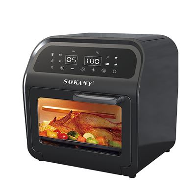 Horno Freidora De Aire Dam Con 16 Litros De Capacidad Panel Digital Táctil, 2500w Negro