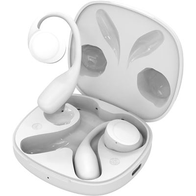 Auriculares Inalámbricos Spc Ether 2 Sense Open-ear, Cancelación Ruido, Batería 30h, Ipx4 Blanco