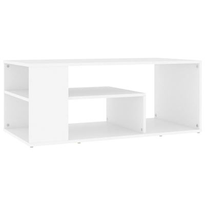 Vidaxl Blanco Mesa De Centro Aglomerado 100X50x40 Cm