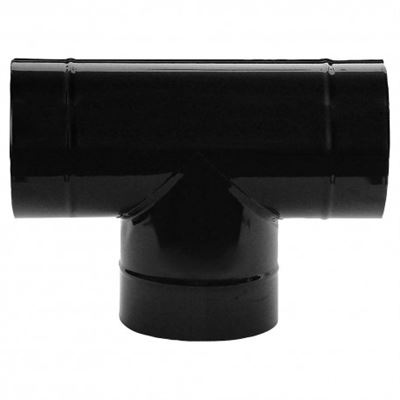 Te Estufa Negro Vitrificado 120 Mm. 90°