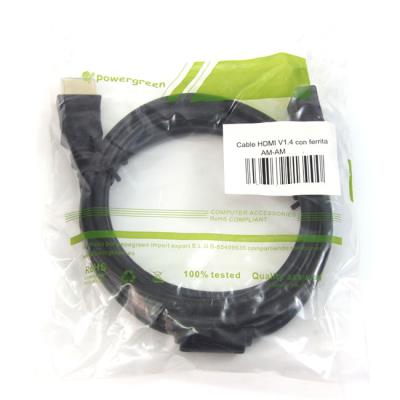 Powergreen Cab14018st Cable hdmi v1.4 conector ferrita amam oro 1.8 antena tv 75 3