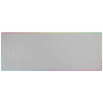 Alfombrilla Gaming XXL 88x33cm Mars Gaming MMP224, Diseño Rainbow, Caucho Natural y Nanotextil, Blanco - 1