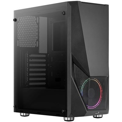 Caja PC ATX Aerocool ZAURONBK Negro Ventilador Saturn FRGB