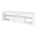 Tablero bajo de tv ML-design 140x51x35 cm blanco