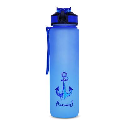 Botella De Agua Anemoss Plástico Tritán, Azul, 1 L