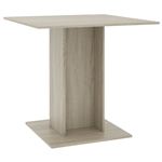 Mesa de comedor vidaXL aglomerado 80x80x75cm Roble Sonoma