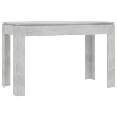 Vidaxl Gris Mesa De Comedor Aglomerado 120X60x76cm Hormigón