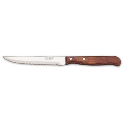Cuchillo Chuletero Arcos Latina 100401 De Acero Inoxidable Nitrum Y Mango De Madera Comprimida Con Hoja De 10.5 Cm En Blister