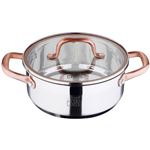 Cacerola con Tapa 20x8cm 2,3L Bergner Copper IC Acero Inoxidable