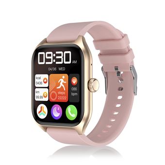 Smartwatch DAM Qx5 1,96"" monitor de glucosa y de tensión Rosa - 1