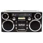 Gpo Brooklyn Altavoz con diseño de los 80 reproductor cd casete radio fm y dab+ usb bluetooth inalá ghettoblaster boombox