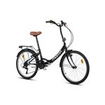 Bicicleta Plegable Moma Bikes Urbana SHIMANO TOP CLASS 24" Alu, 6V. Sillin Confort Negro