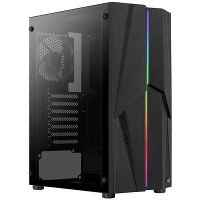 Caja PC ATX Aerocool MECHABK Negro ARGB Frontal Cristal Templado