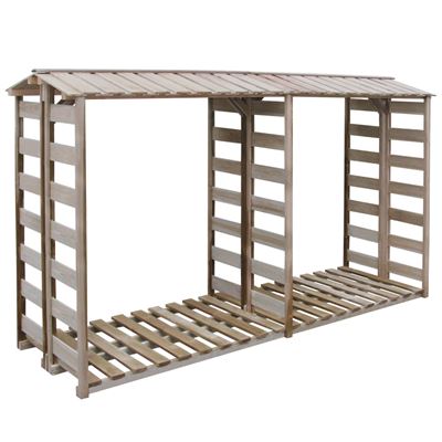 Caseta Para Leña Vidaxl Con 300x100x176 Cm Madera De Pino Impregnada