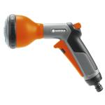 Gardena 18313-20 - Pistola rociadora de riego multichorro Classic + conector stop