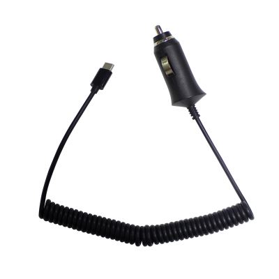 Cargador para coche Myway Tipo C 2.1A cable rizado 1,5m Negro