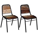 Sillas de comedor vidaXL 2 unidades madera maciza reciclada