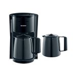 Cafetera de goteo con 2 jarras termo 8 tazas Severin KA 9252 - 1000 W Negro