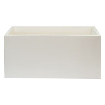 Macetero de polietileno WELLHOME Rodri 60x20x20 cm Blanco - 1