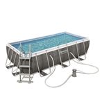 Piscina Desmontable Tubular Bestway Power Steel Diseño Rattan 404x201x100 cm Depuradora de cartucho de 2.006 litros/hora - 56721 - Bestway