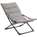 Silla camping plegable con cojín acolchado Outsunny 66x94x79cm gris