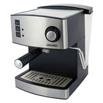 Cafetera Expresso Manual 15 bares, Depósito 1,6 L, Brazo Doble Salida, Vaporizador, Calientatazas Mesko MS 4403 850W Plata