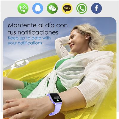 Smartwatch DAM QS13 Monitor de glucosa de tension y oxigeno Negro Smartwatch Los mejores precios Fnac
