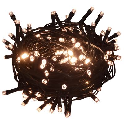 Tira De Luces Vidaxl 2000 Led Interior Y Exterior Blanco Cálido 200 M