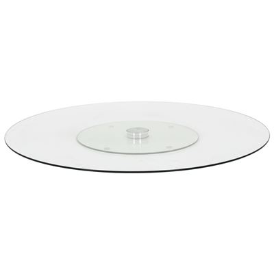 Plato Giratorio Para Servir Vidrio Templado Transparente 60 Cm Vidaxl