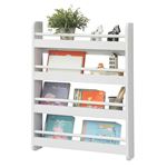 Librería Infantil para Niños SoBuy KMB08-K-W con 4 Estanterías Blanco H80cm