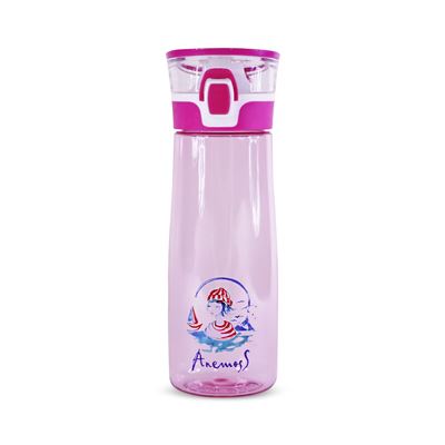 Botella De Agua Anemoss Plástico Tritán, Púrpura, 600 Ml