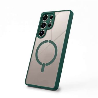 Funda Bumper Compatible con Magsafe con Cubre cámara para Samsung Galaxy S23 Ultra Verde - 1