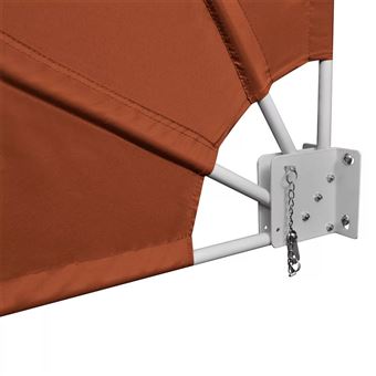 Toldo lateral plegable terraza color terracota 210x210 cm