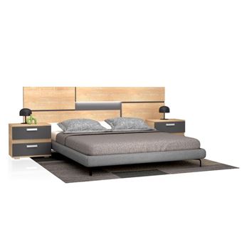 Cabecero con mesitas Ataneq Pure duehome Cambria Grafito - 1