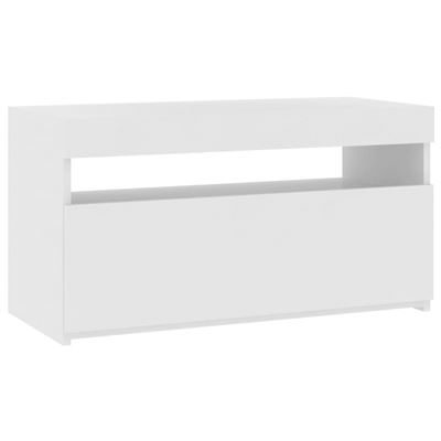 Vidaxl Blanco Mueble De Tv Con Luces Led 75X35x40cm