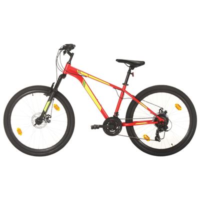 Bicicleta Montaña Vidaxl 21 Velocidades 27,5 Pulgadas Rueda 38 Cm Rojo