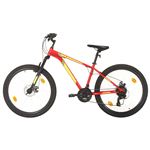 Bicicleta montaña vidaXL 21 velocidades 27,5 pulgadas rueda 38 cm rojo