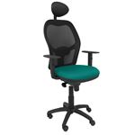 Silla de oficina Ergonómica Jorquera Brazos regulables, Verde